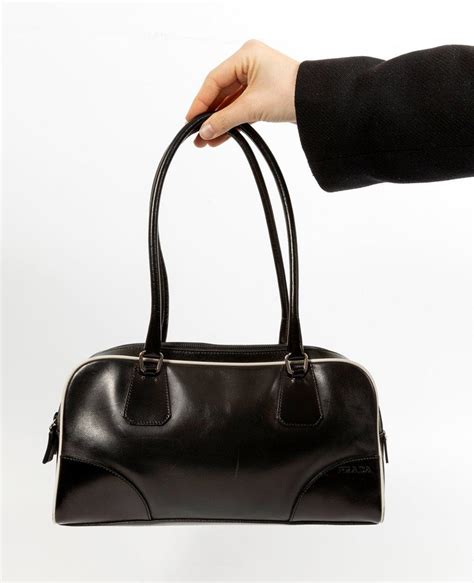 the oldest vintage prada bowling bag with slider closers|prada bowling bag facts.